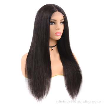 Indian Remy Human Hair Wig with Closure Wholesale Virgin Lace Closure Wig 4x4 lace front Straight human hair wig